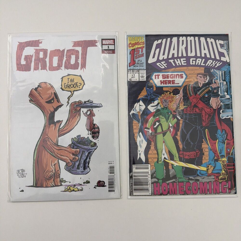 Guardians of the Galaxy Comic Lot (2) Groot #1 Skottie Young & GOTG #17